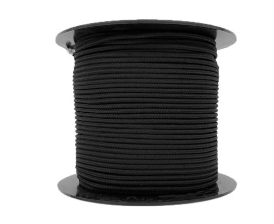 5/16″ BLACK FLAGPOLE HALYARD Replacement flag rope Polyester Solid Braided