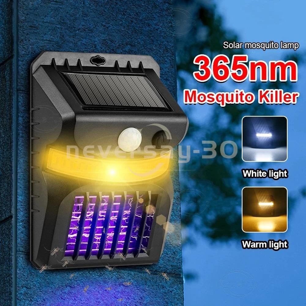 1-5 PACK Solar Powered LED Mosquito Fly Bug Insect Zapper Killer Trap Lamp Light