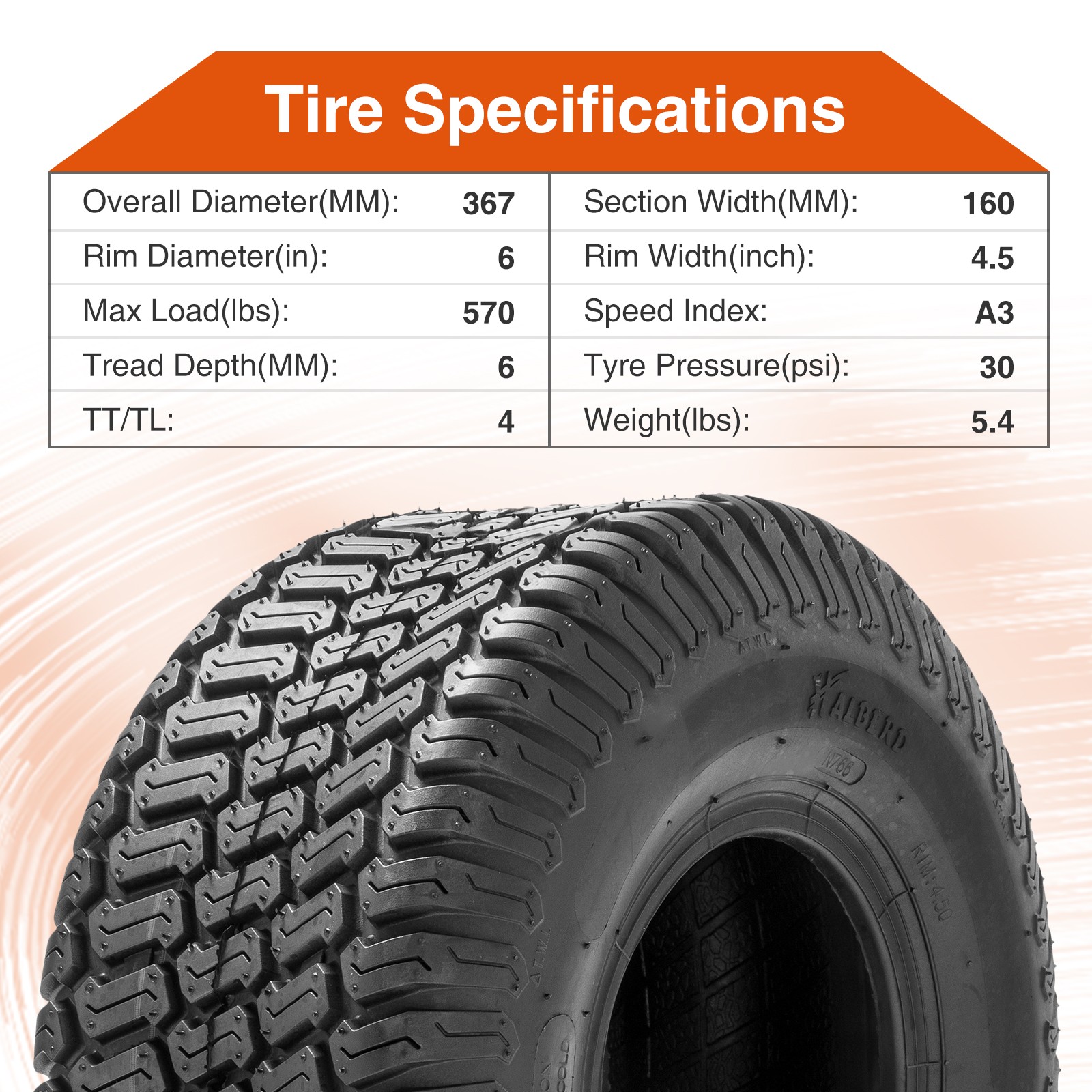 Set 2 15×6.00-6nhs Lawn Mower Tires 15x6x6 Lawn Tractor Tire 15×6-6 Turf Tires