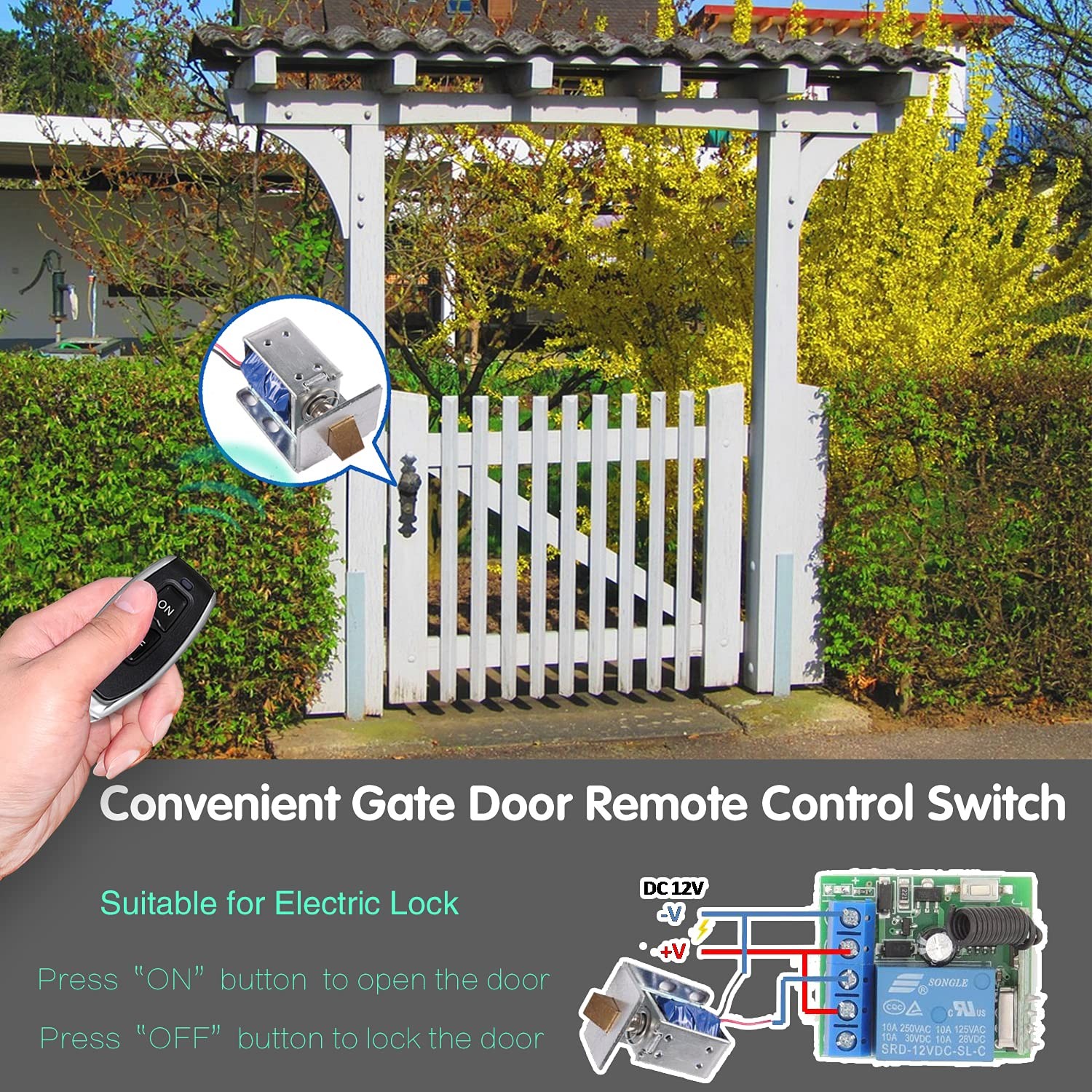 433Mhz Universal Wireless Remote Control Switch DC 12V 1CH RF Relay Receiver …