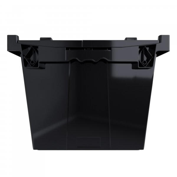 Heavy-Duty Attached Lid Tote (L)12 Gallon Made in USA 1.7 CU. FT 500lb Stackable