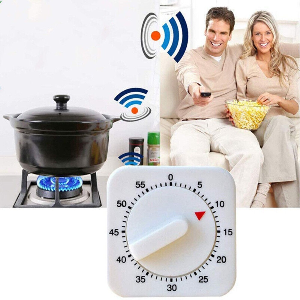 Mechanical Timer Game Count Down Counter 1Hr/60Min Alarm Kitchen Cooking Tool