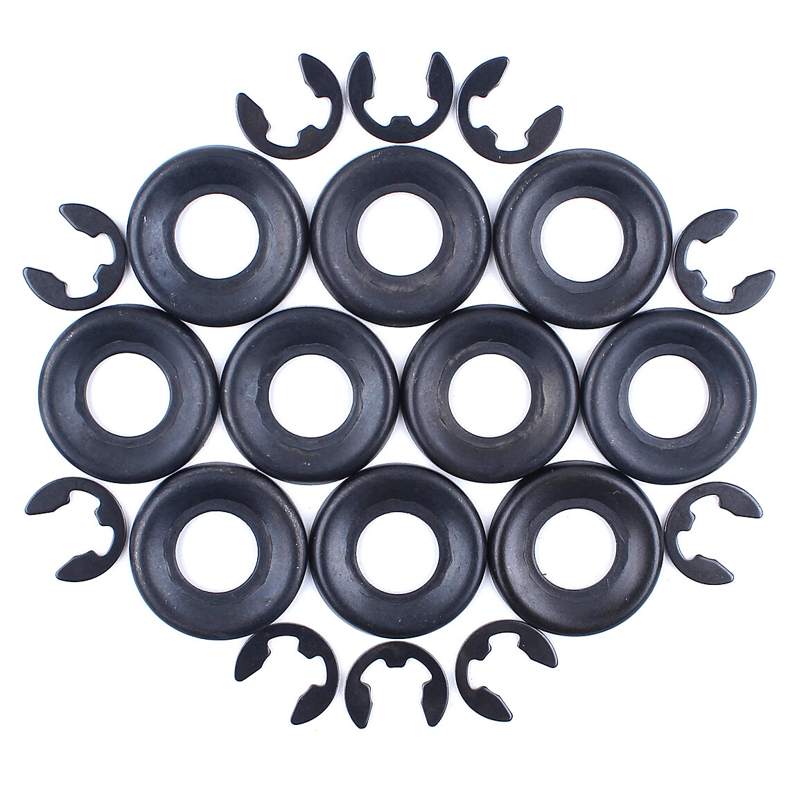 10 Pcs Clutch Washer E-Clip Kit For HUSQVARNA 576 575 570 385 372 371 365 362