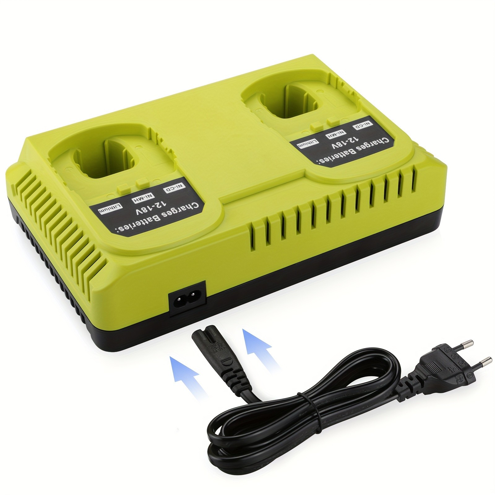 18V Dual Lithium Rapid Battery Charger for Ryobi One Plus P117 P108 P107