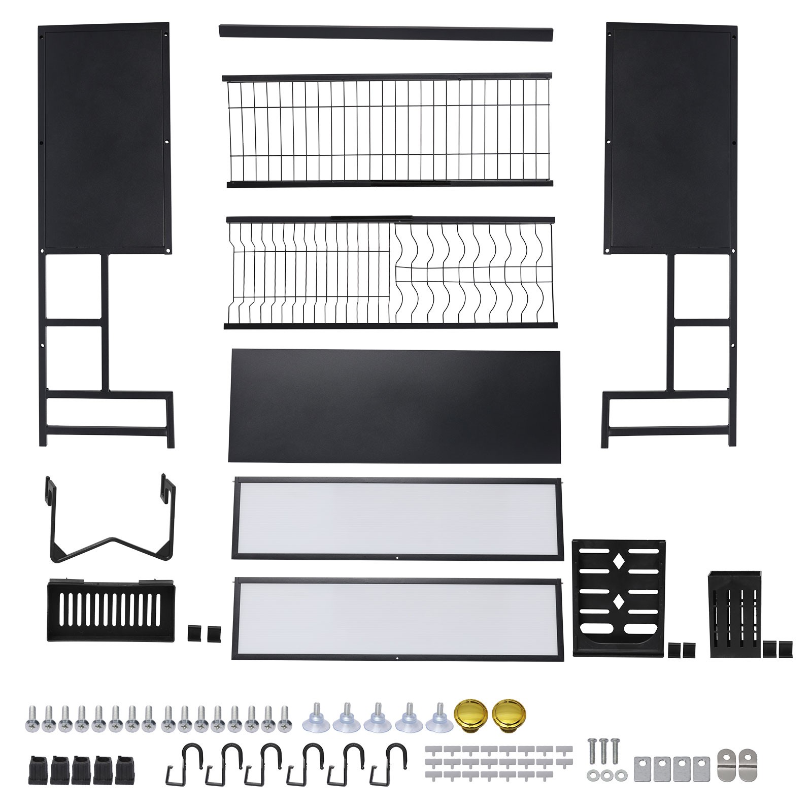 Dish Drying Rack Utensil Storage Cabinet Kitchen Over The Sink 33.46in 2 Tier