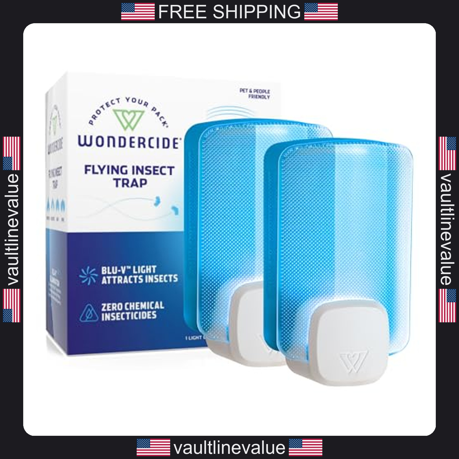 Wondercide fly trap starter kit indoor bug catcher for fruit flies gnats moths