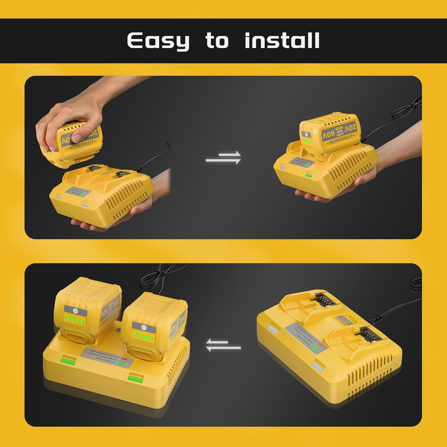 2PCS For Dewalt 20V/60V MAX FLEXVOLT 9 Ah Lithium-Ion Battery DCB609 DCB609-2