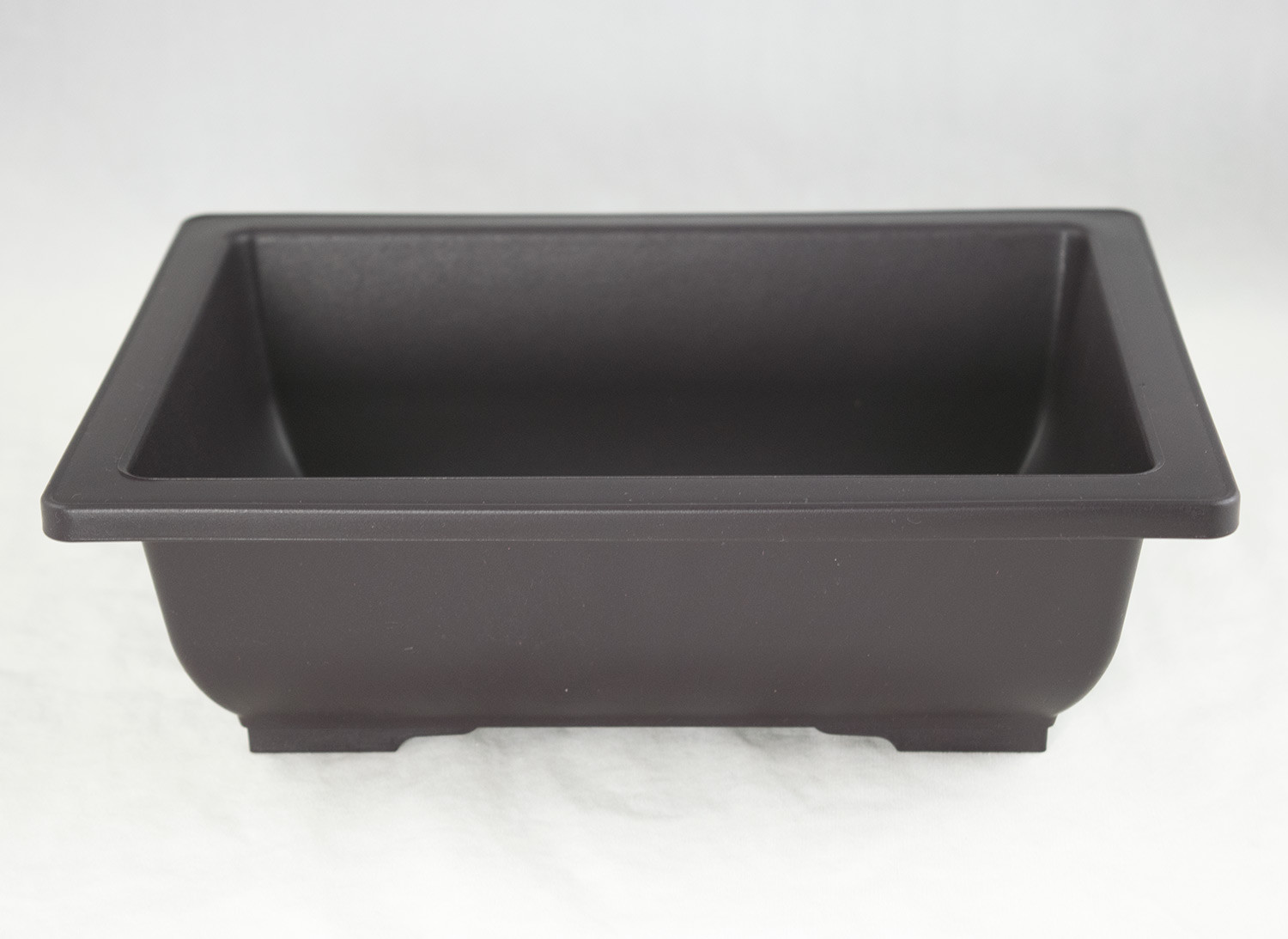 4 Mix 6.25″-10″ Rectangular Plastic Bonsai, Cactus / Succulent Pot – Dark Brown