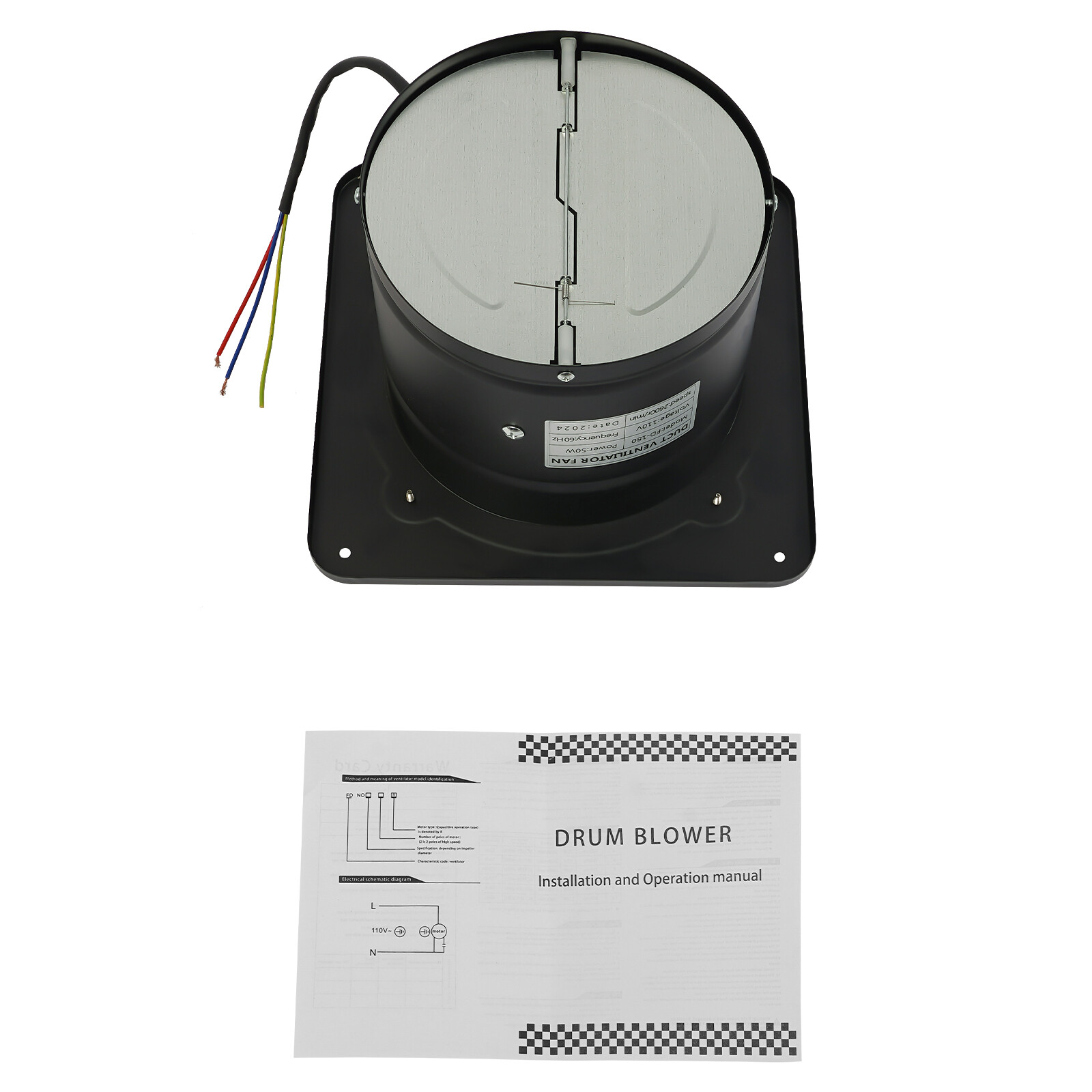 6″/7″ Industrial Commercial Metal Axial Fan Extractor Exhaust Fan Air Blower Fan