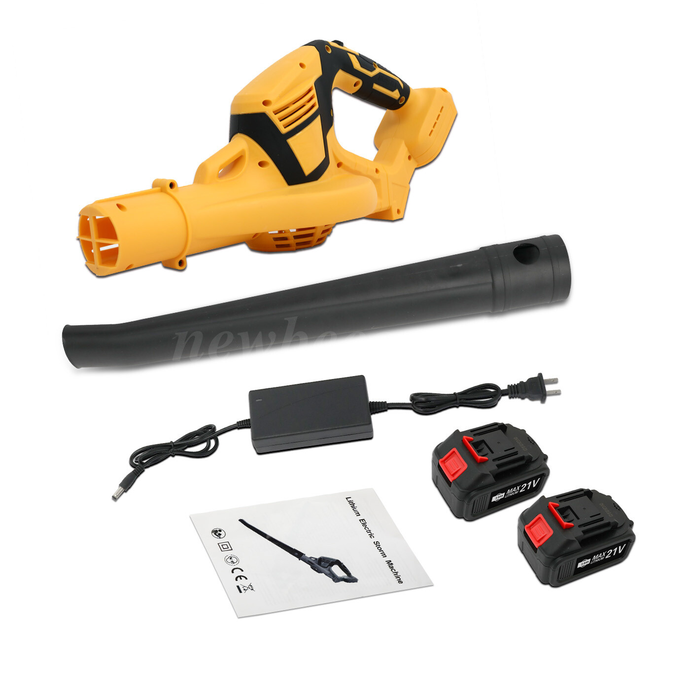 Cordless Leaf Blower W/ 2*3000mAh Battery and Charger 21V 140MPH 540CFM Electric