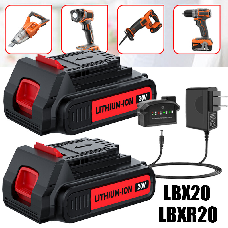 20V for Black and Decker 20 Volt MAX Lithium LBXR20 LBXR20-OPE Battery / Charger
