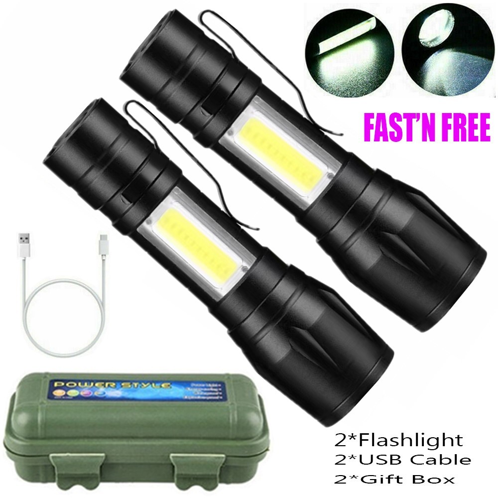 Most Powerful 99000000LM LED Military Torch USB Rechargeable Tactical Flashlight
