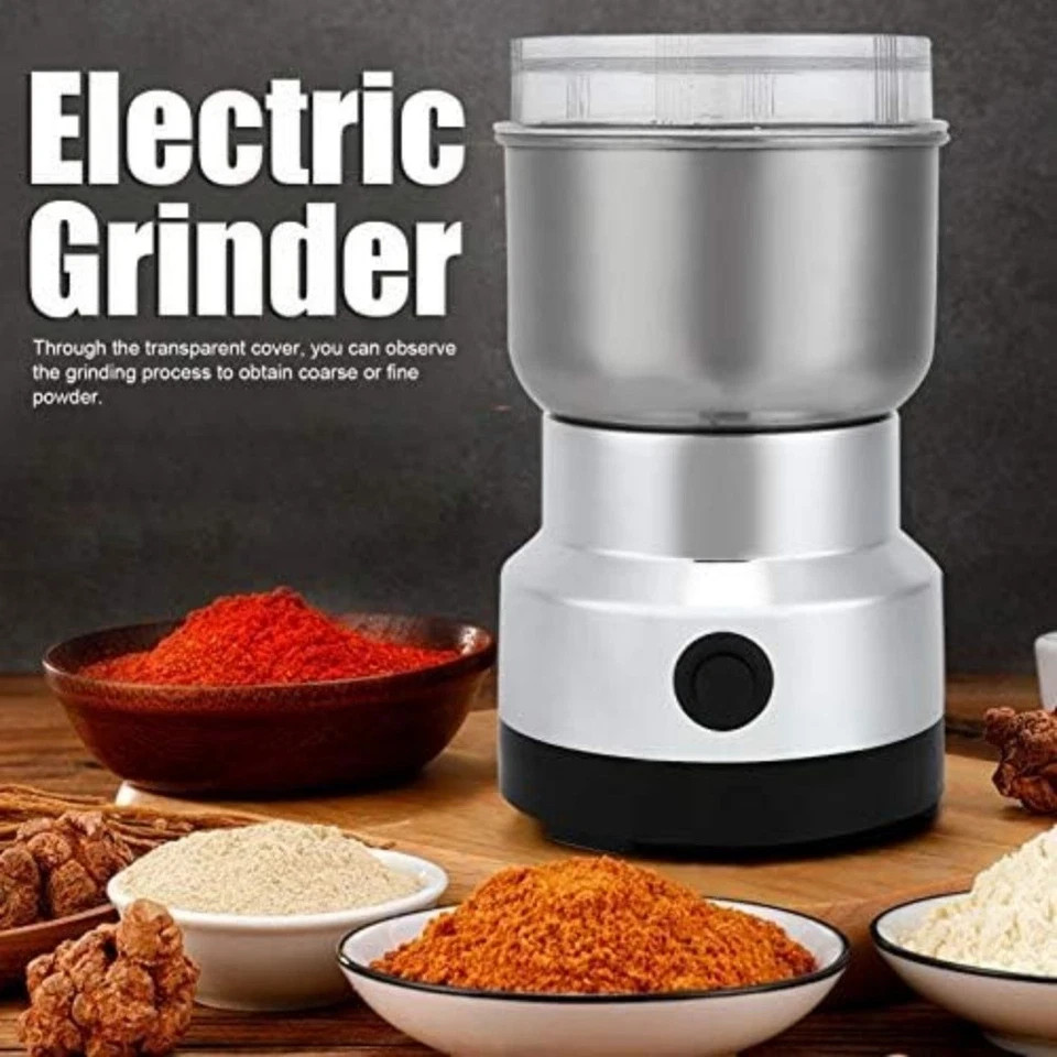 Electric Coffee Grinder Bean Spice Herb Nut Seed Crusher Mill Blender Stainless