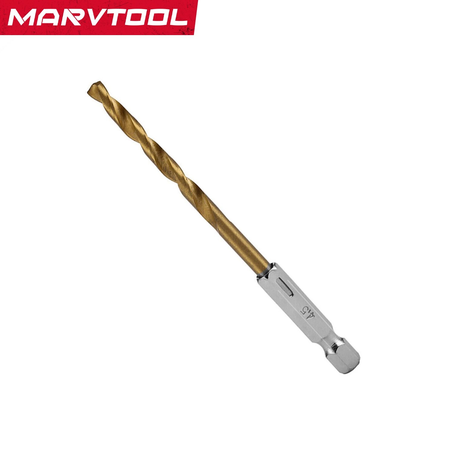 Marvtool Drill Bit 13Pcs HSS Titanium Coated Twist Drill Set Hex Shank 1/4″