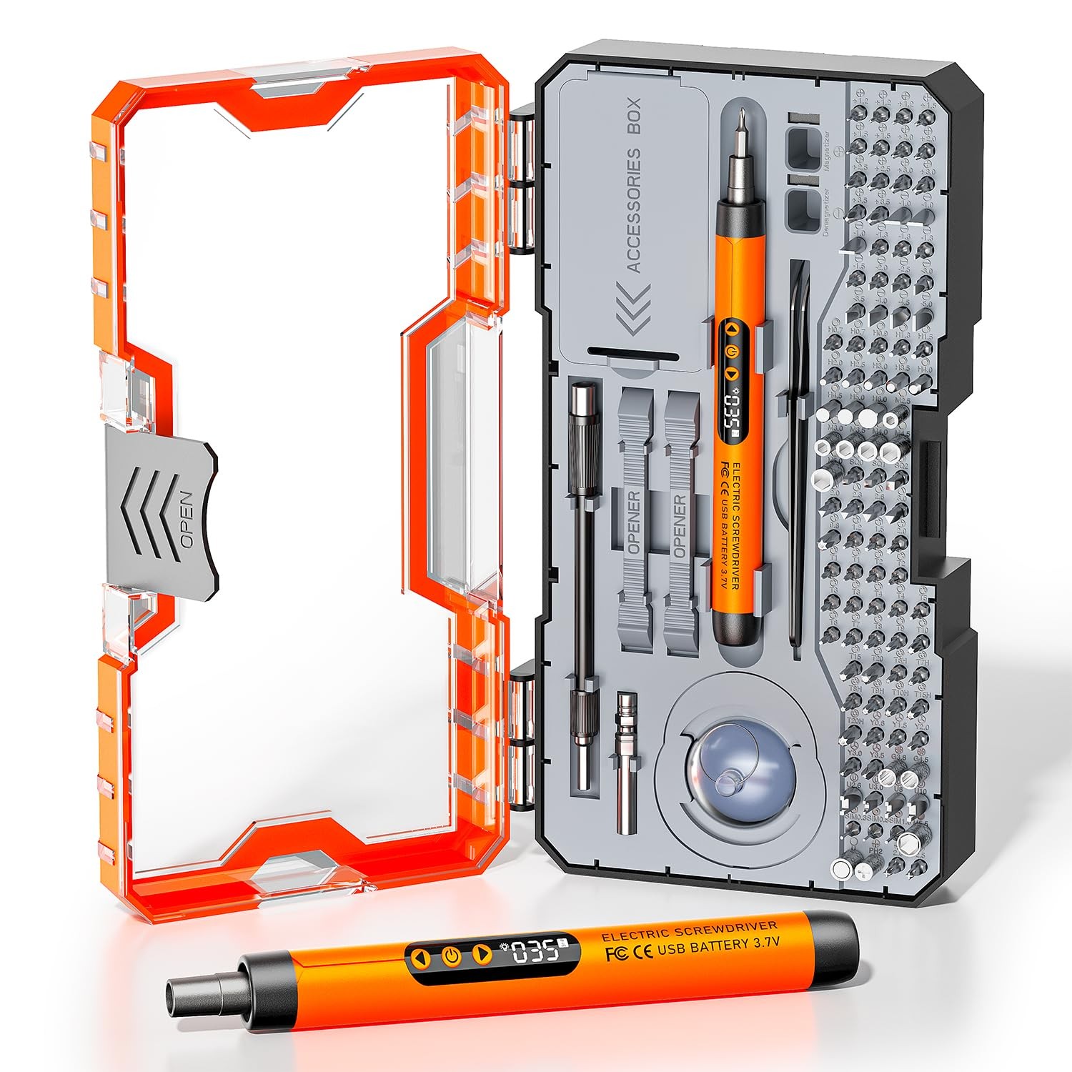 120-IN-1 Mini Electric Screwdriver Set is a comprehensive electric precision