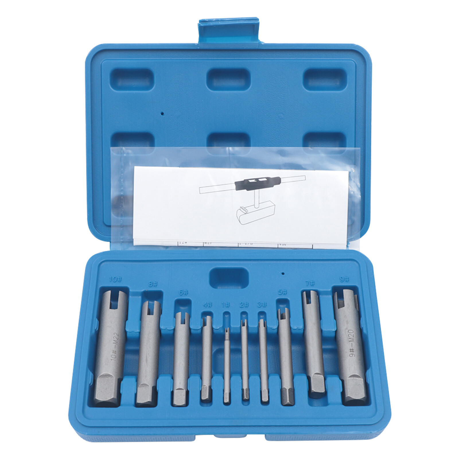 10pcs Broken Tap Extractor Removal Kit Screw Extractor Set 3/4 Claws 1-10#+Box