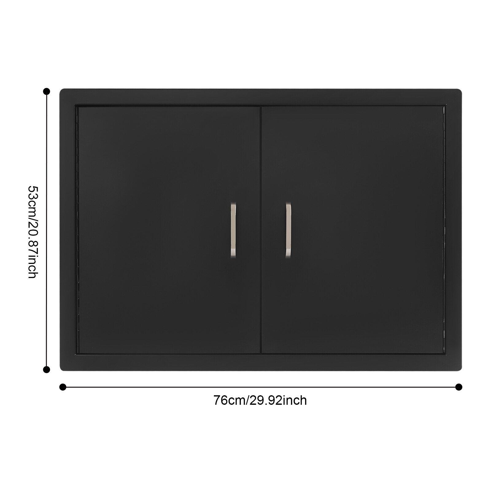 BBQ Access Door for Outdoor Kitchen Black Double Outdoor Kitchen Door