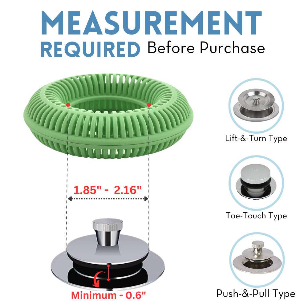 TUBRING The Ultimate Tub Drain Protector/Hair Catcher/Strainer/Snare, Sage Green