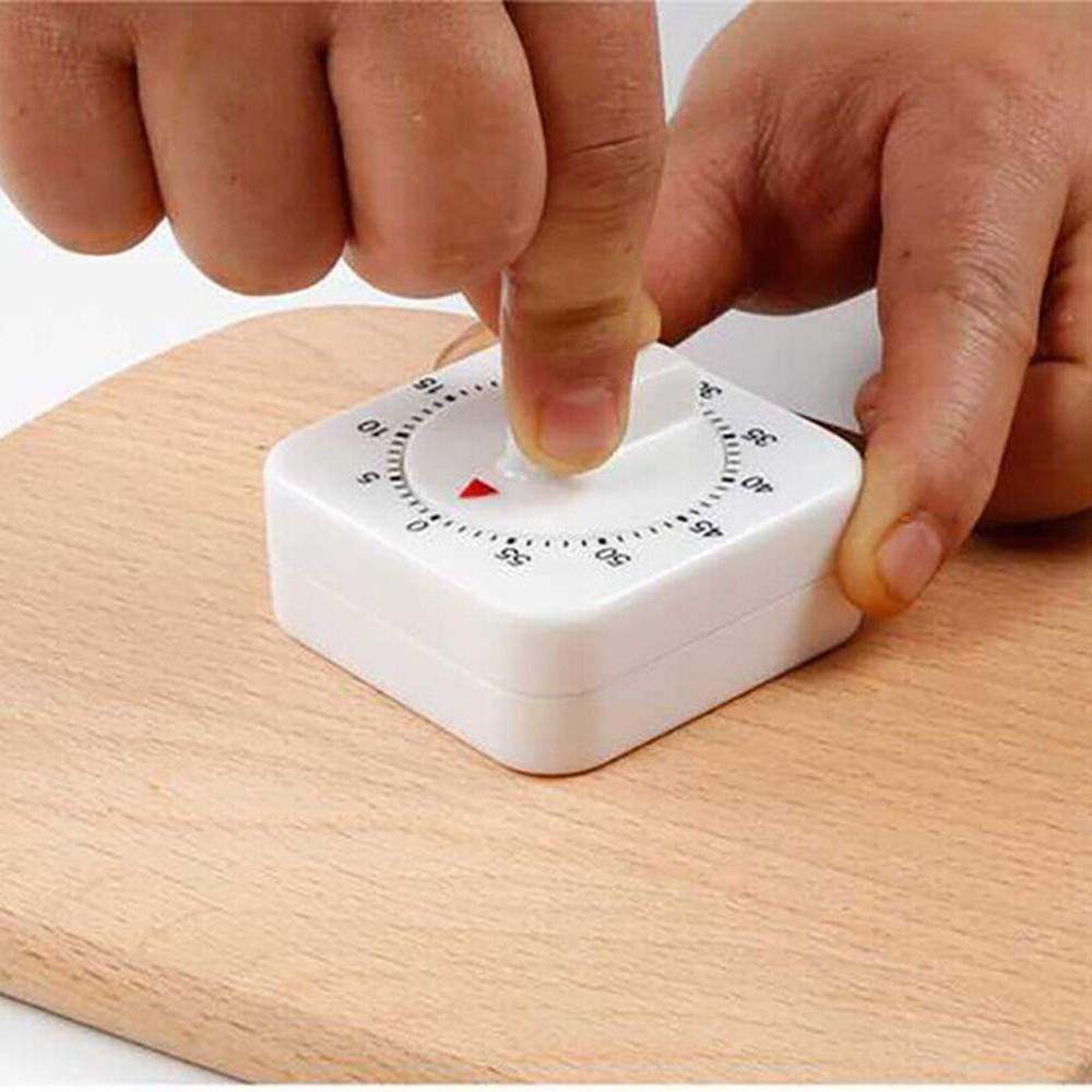 Mechanical Timer Game Count Down Counter 1Hr/60Min Alarm Kitchen Cooking Tool F