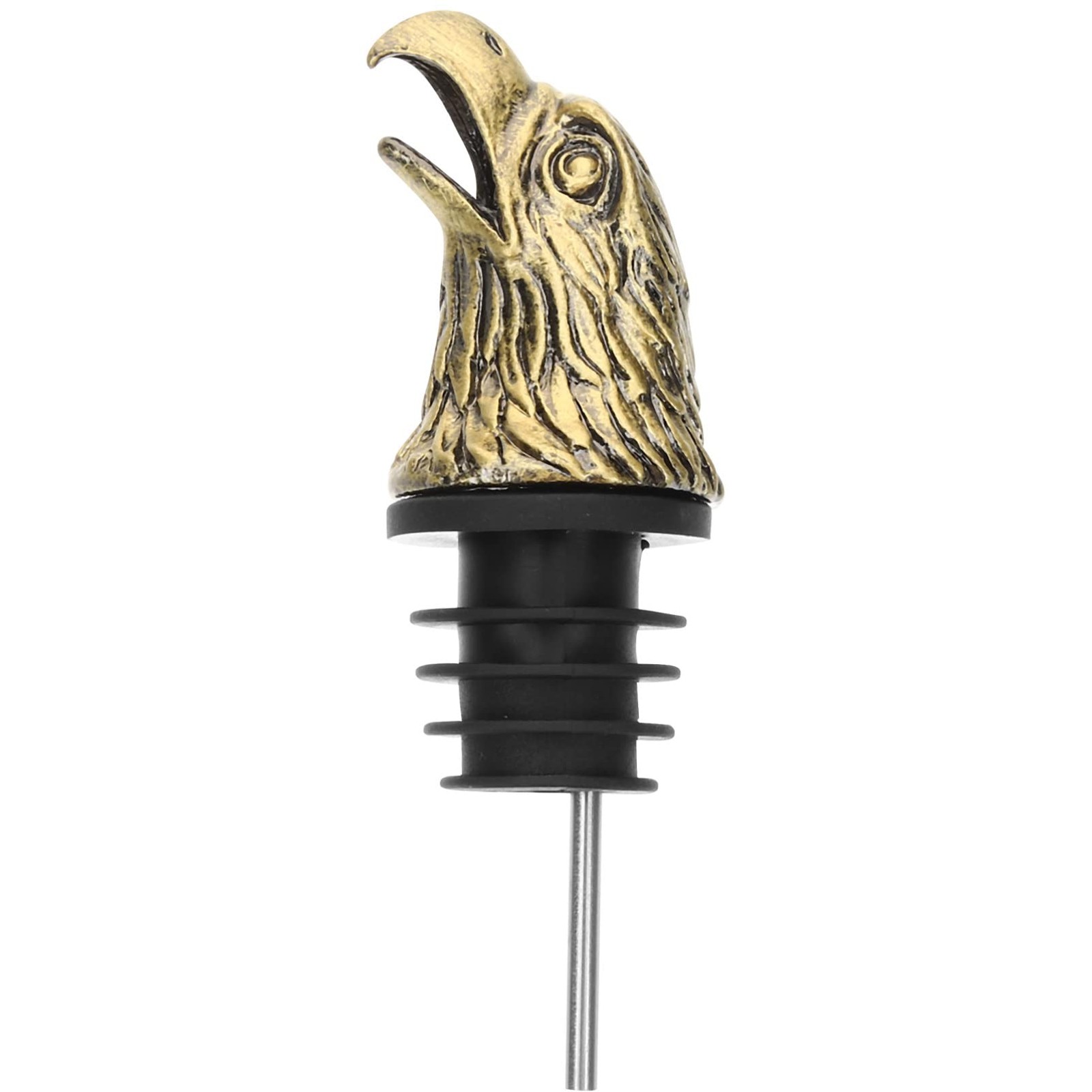 Kichvoe Eagle Head Wine Pourer Reusable Alloy 10.00X3.00X3.00CM, Golden
