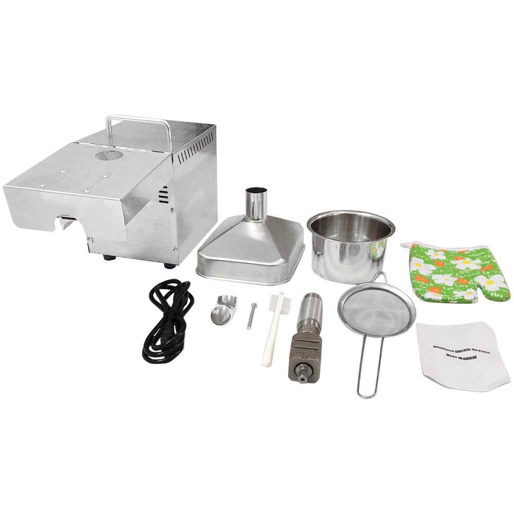 110V Auto Commercial Oil Press Machine Peanut Seed Presser Oil Expeller US 1500W