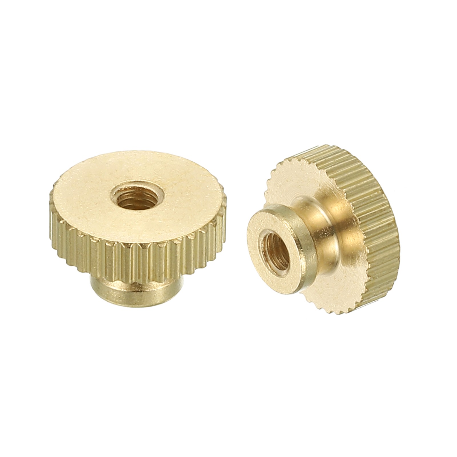 Knurled Thumb Nuts, 15pcs M4x D12mm x H8mm Brass High Head Adjusting Nuts