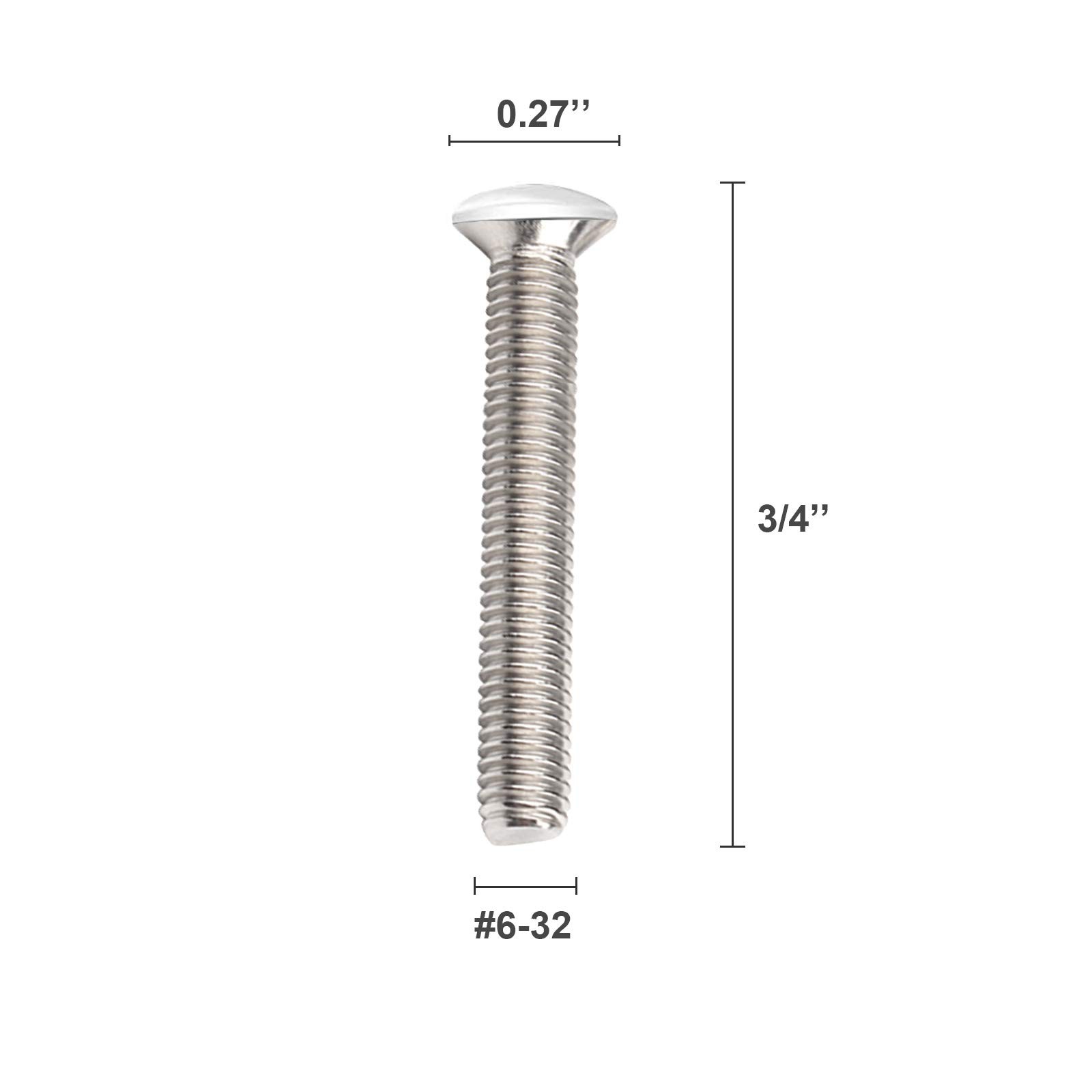 50 Pcs 3/4 Inch Long 6-32 Thread White Wall Plate Screws Outlet Cover Screws …