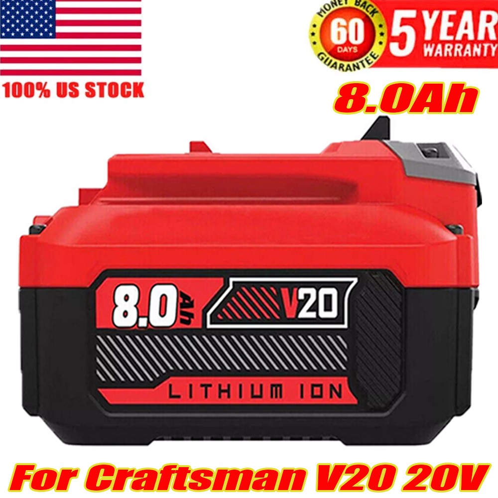 2PACK 8AH 20V For Craftsman V20 MAX Battery CMCB205 CMCB206 CMCB203 Battery