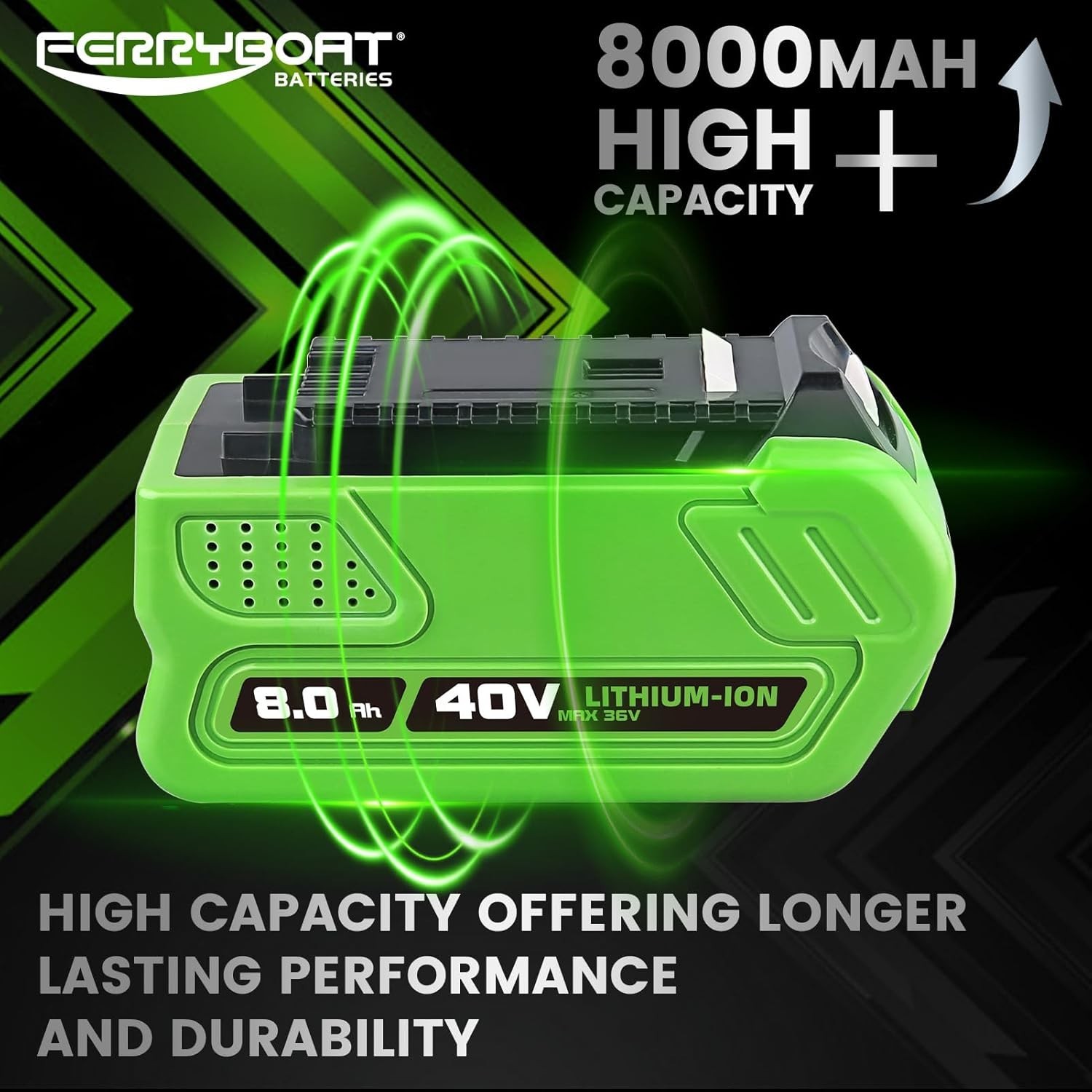 40V 8.0Ah Lithium Battery For Greenworks G-MAX 40 Volt 29472 29462 29252 20202