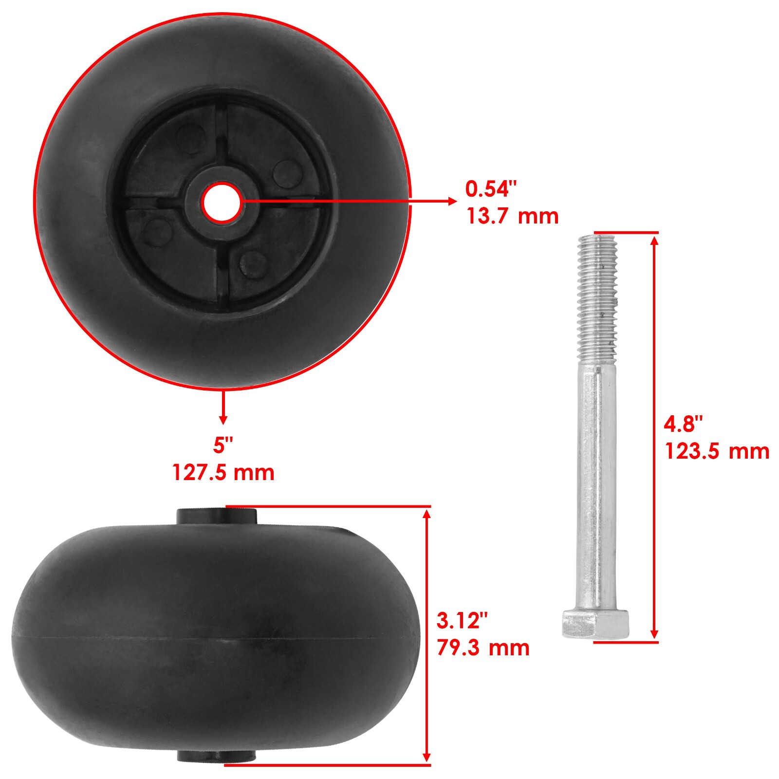 Deck Wheel for Bad Boy Rogue 54″ 61″ 72″ 2019-2024 022-1001-00