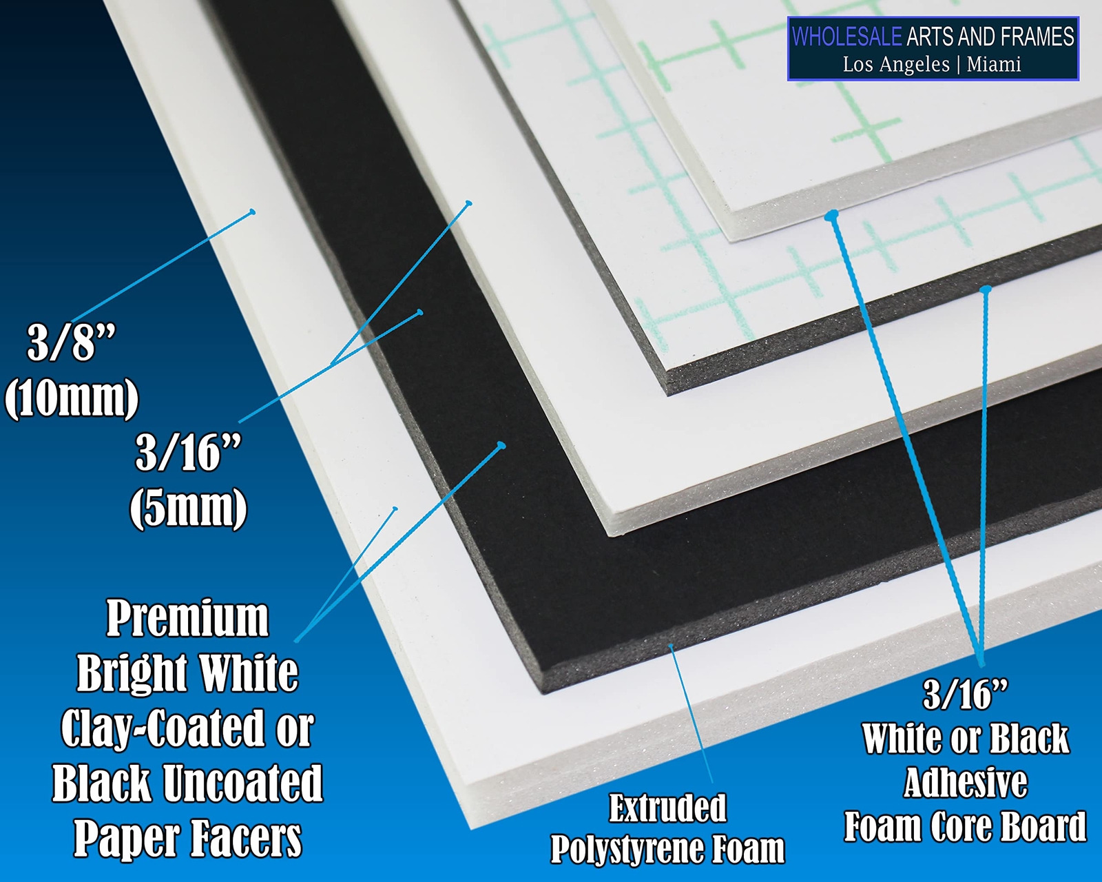 White Adhesive Foam Core Boards 16×20 20×30 24×36 30×40 32×40 Poster Backing