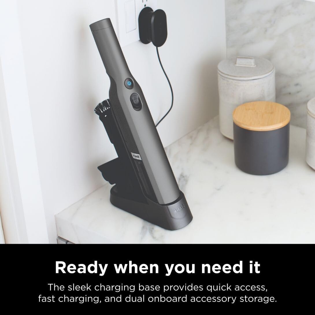 Shark WV201 WANDVAC Handheld Vacuum, Lightweight at 1.4 Pounds with Powerful Suc