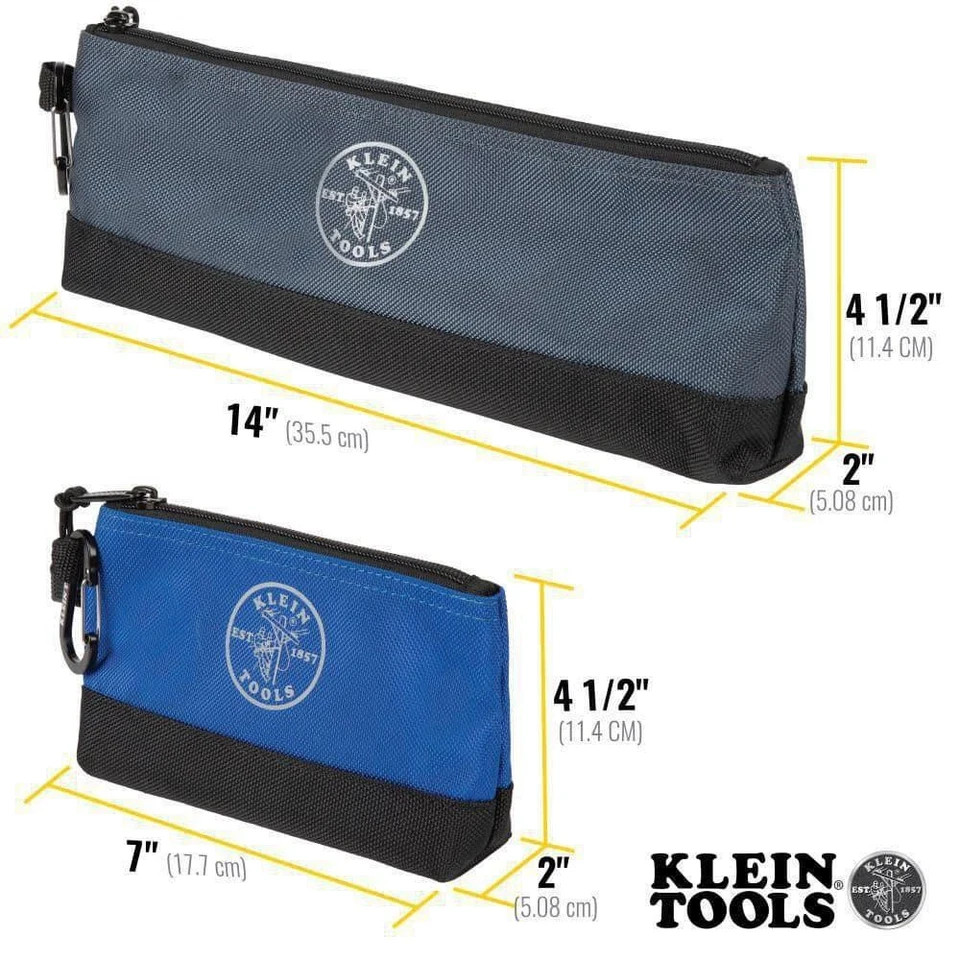 Klein Tools 7 In. and 14 In. Stand-Up Zipper Bags (2-Pack)