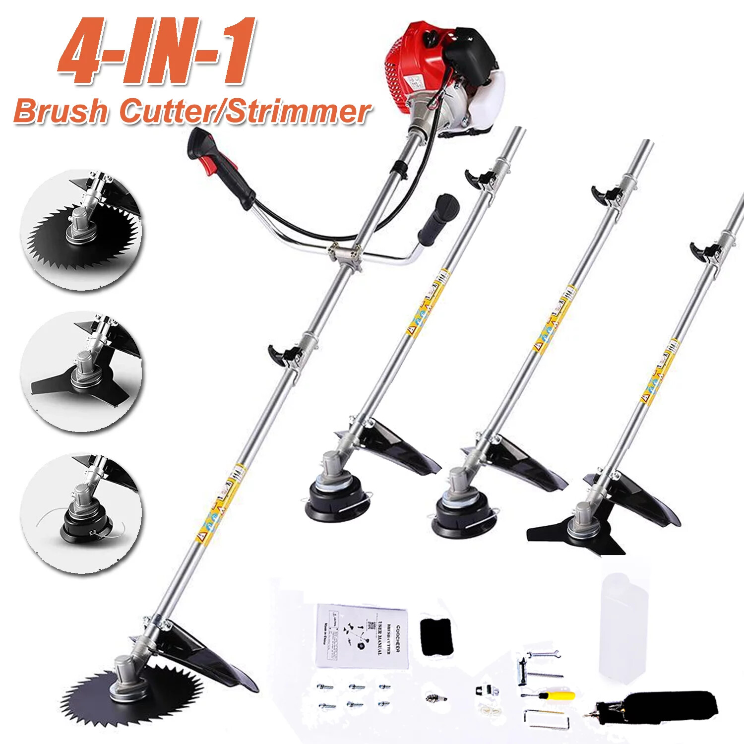 42.7CC/58CC Straight Shaft Gas String Trimmer Gas Powered Weedeater Brush Cutter