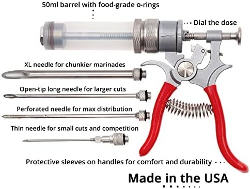 SpitJack Magnum BBQ Marinade Meat Injector, Made in USA, 4 Needles, MJ106 | P…
