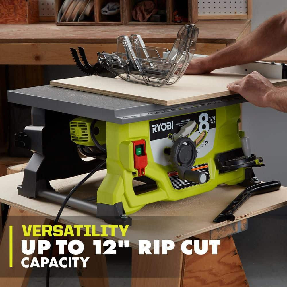 Ryobi Portable Compact Heavy Duty Table Saw 13Amp 8-1/4in DIY Projects Work Shop