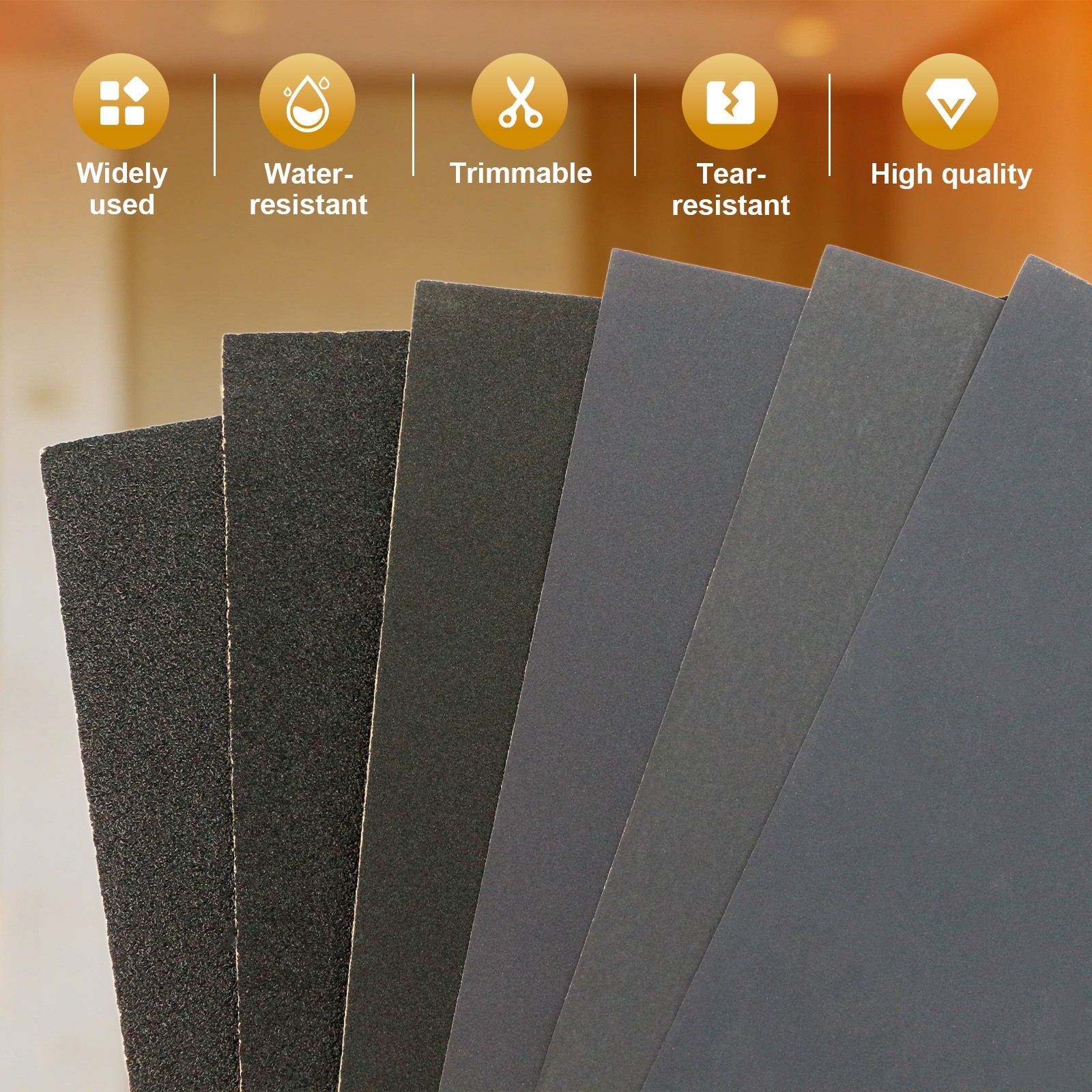 10Pcs Wet Dry Sandpaper 800 Grit Assortment 9×11” Abrasive Paper Sheet Sanding