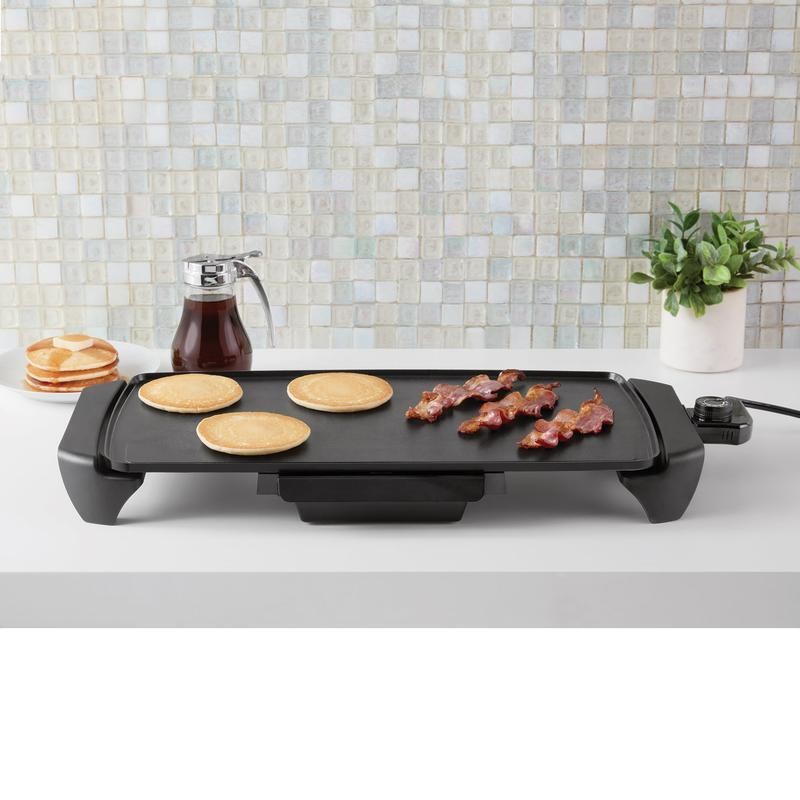 Electric Griddle Temperature Control Dishwasher Safe Parts 1500W Ceramic Coating