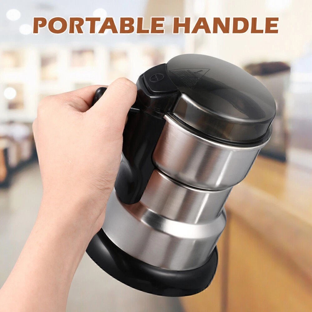 Electric Coffee Bean Grinder Nut Seed Herb Grind Spice Crusher Mill Blender