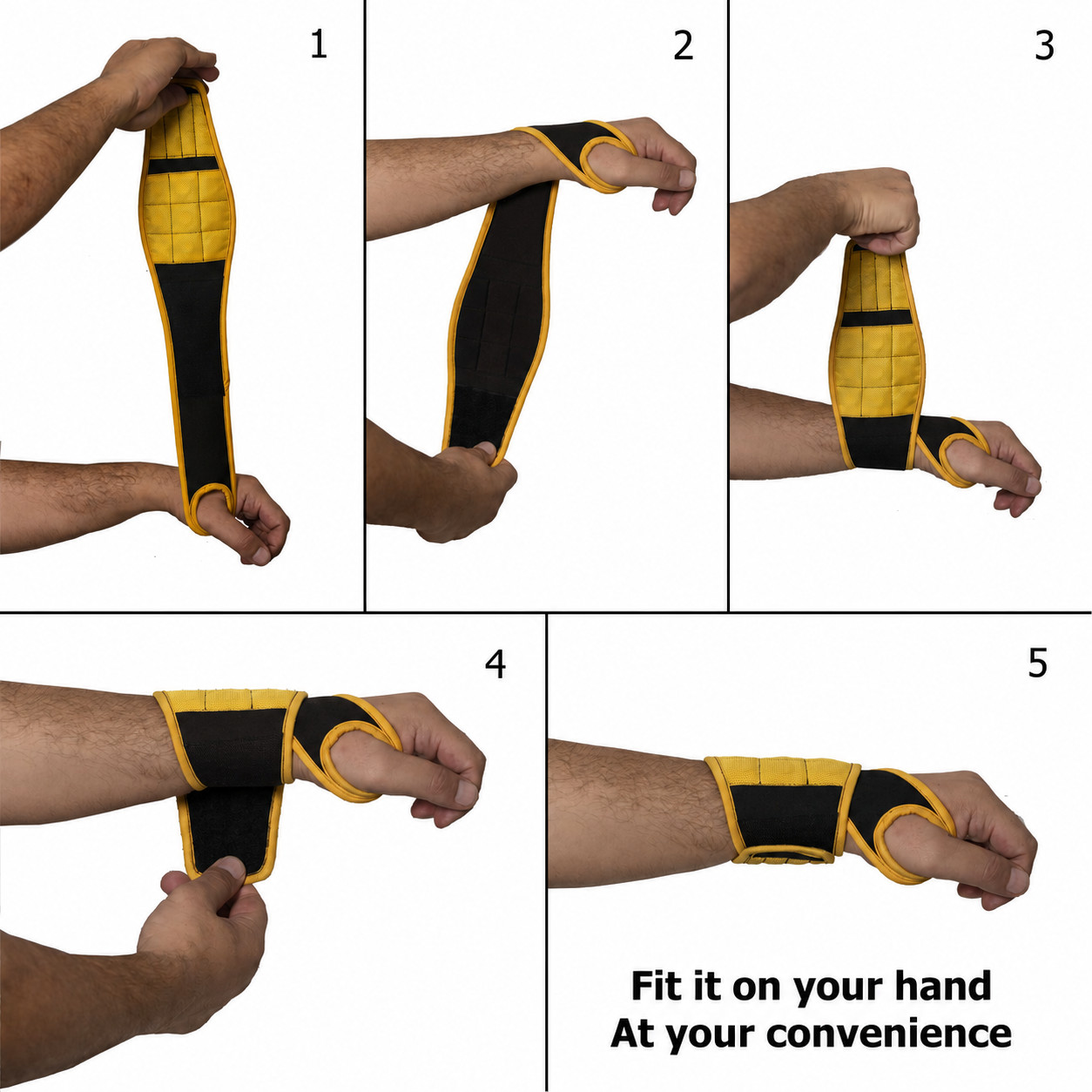 Magnetic Wristband Strong Magnets For Holding Wrench Screw Nail Bit DIY Handyman