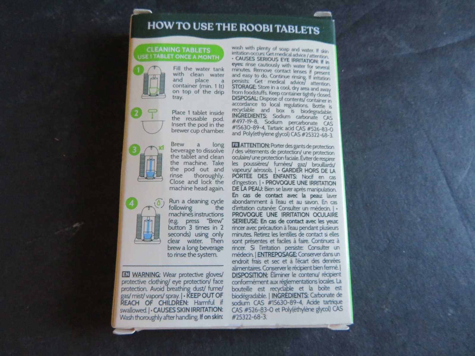 Roobi 6 Months Cleaning Tablets Compatible with VERTUO – Carbon Neutral –