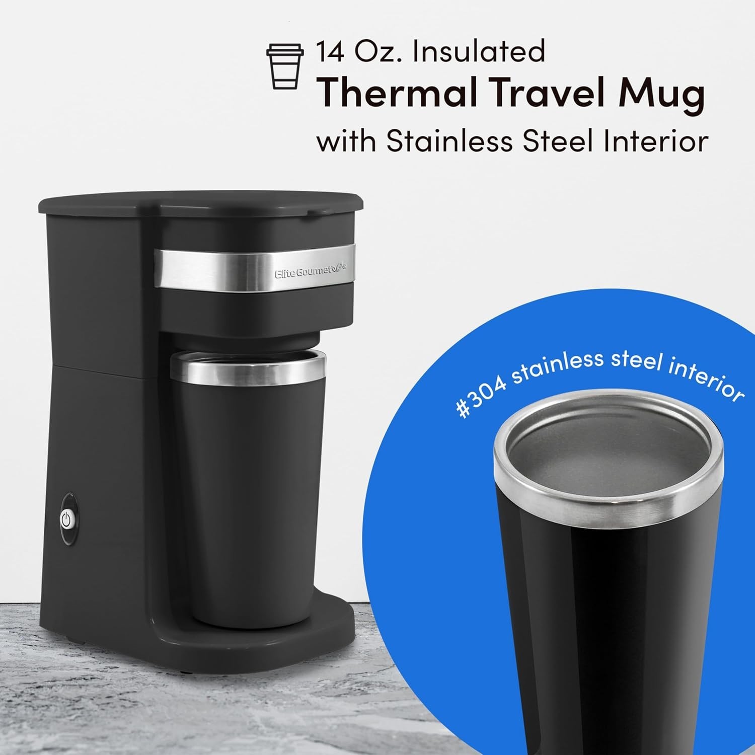 Programmable Modern Coffee Maker – Brews in 60 Seconds, Black & Stainless Steel