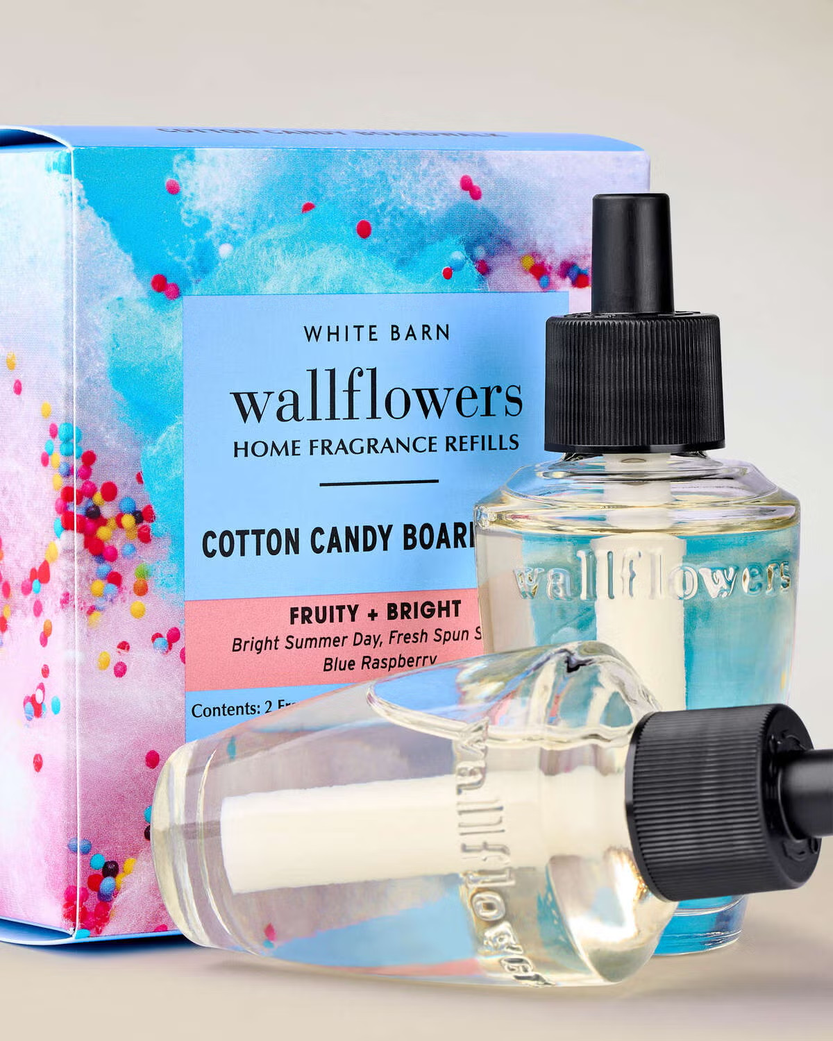 BATH & BODY WORKS COTTON CANDY BOARDWALK WALLFLOWER REFILL 2X