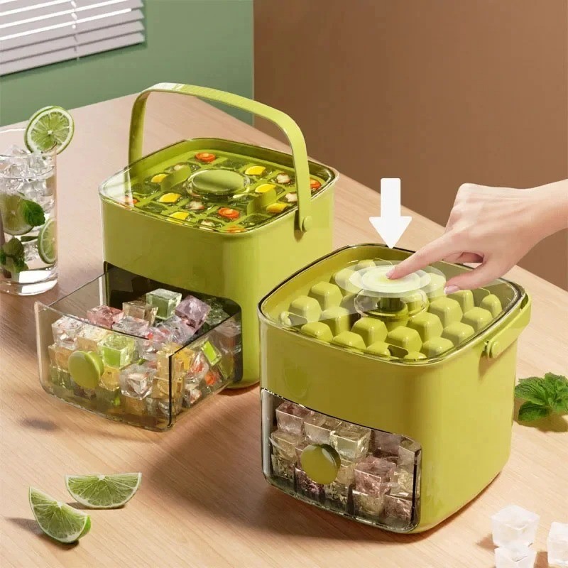 48 Grid Ice Cube Tray One Touch Easy Release Reusable Ice Mold for Freezer