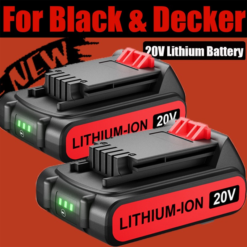 2Pack 20V Lithium-ion 2AH Battery for BLACK+DECKER 20 Volt LBXR20 LBX20 LB20 USA