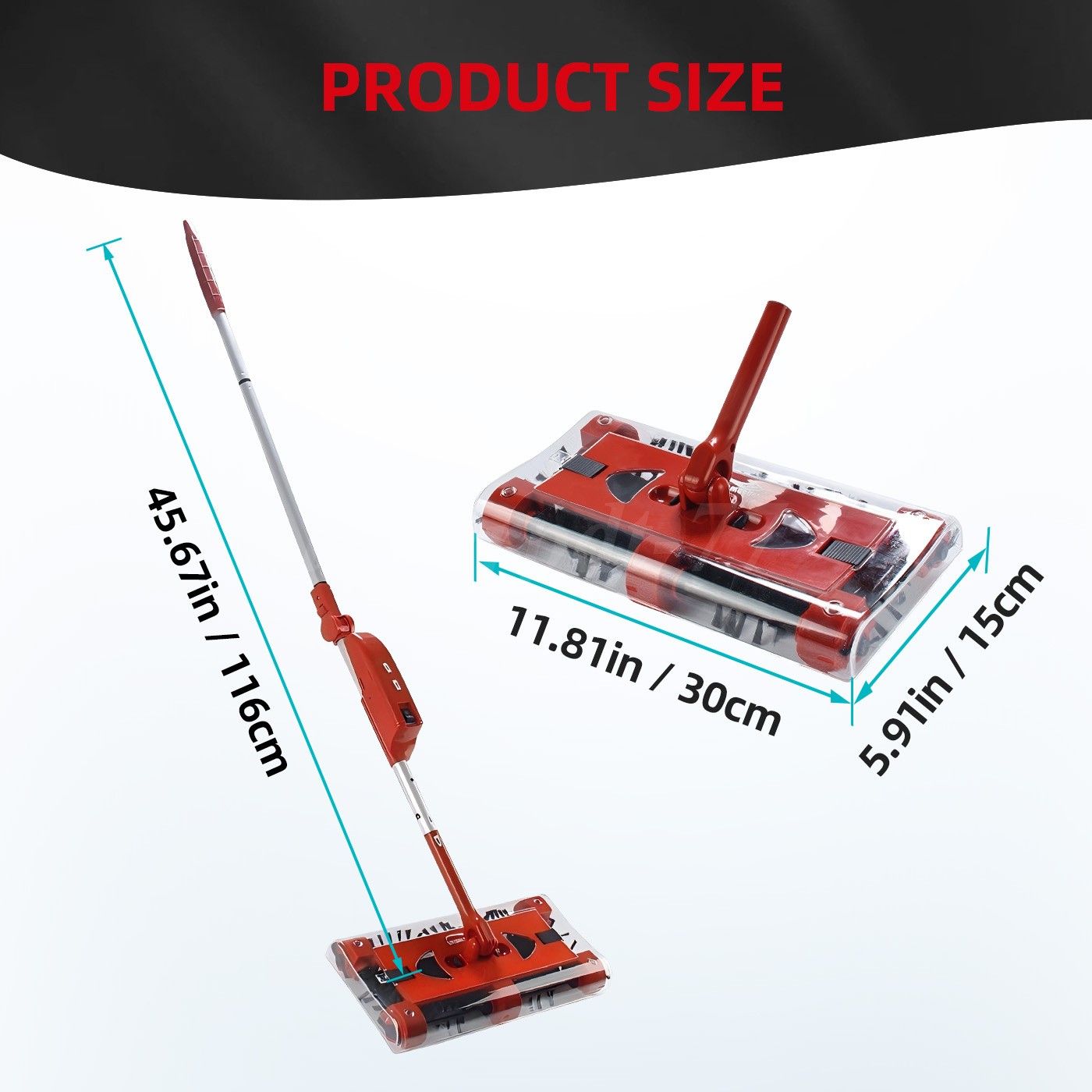 Swivel Sweeper Cordless Vacuum Lightweight 360 Swivel Rechargeable Quad 4000 RPM