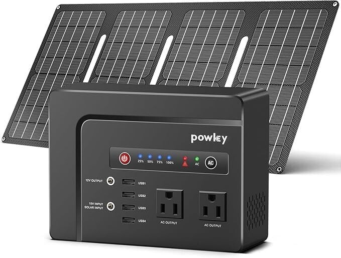 Open Box 146Wh 200W Portable Power Station Solar Generator with 40W Solar Panel