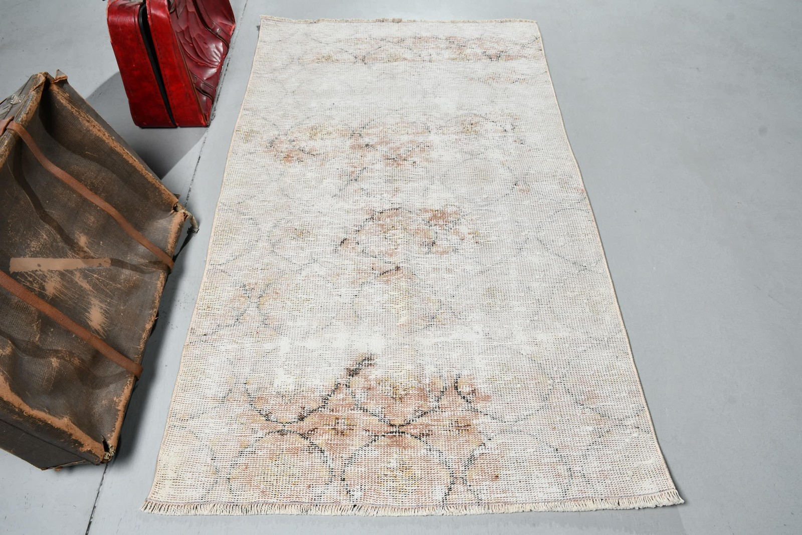 3,4×5,9 ft Vintage Rug, Rug, White Oriental Rug Wool