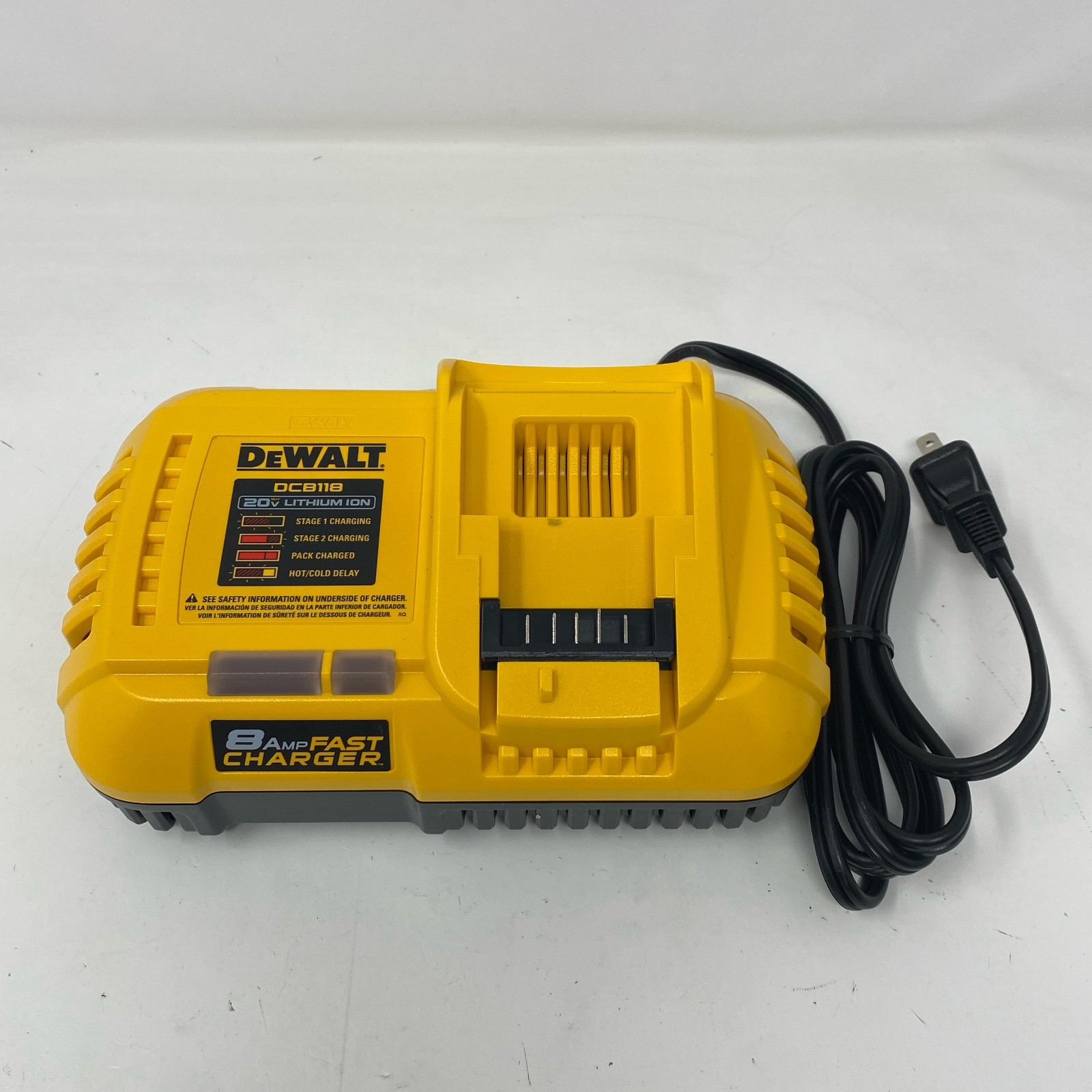 DeWALT DCB118 20V/60V 8A Fast Charger Yellow Single-Port