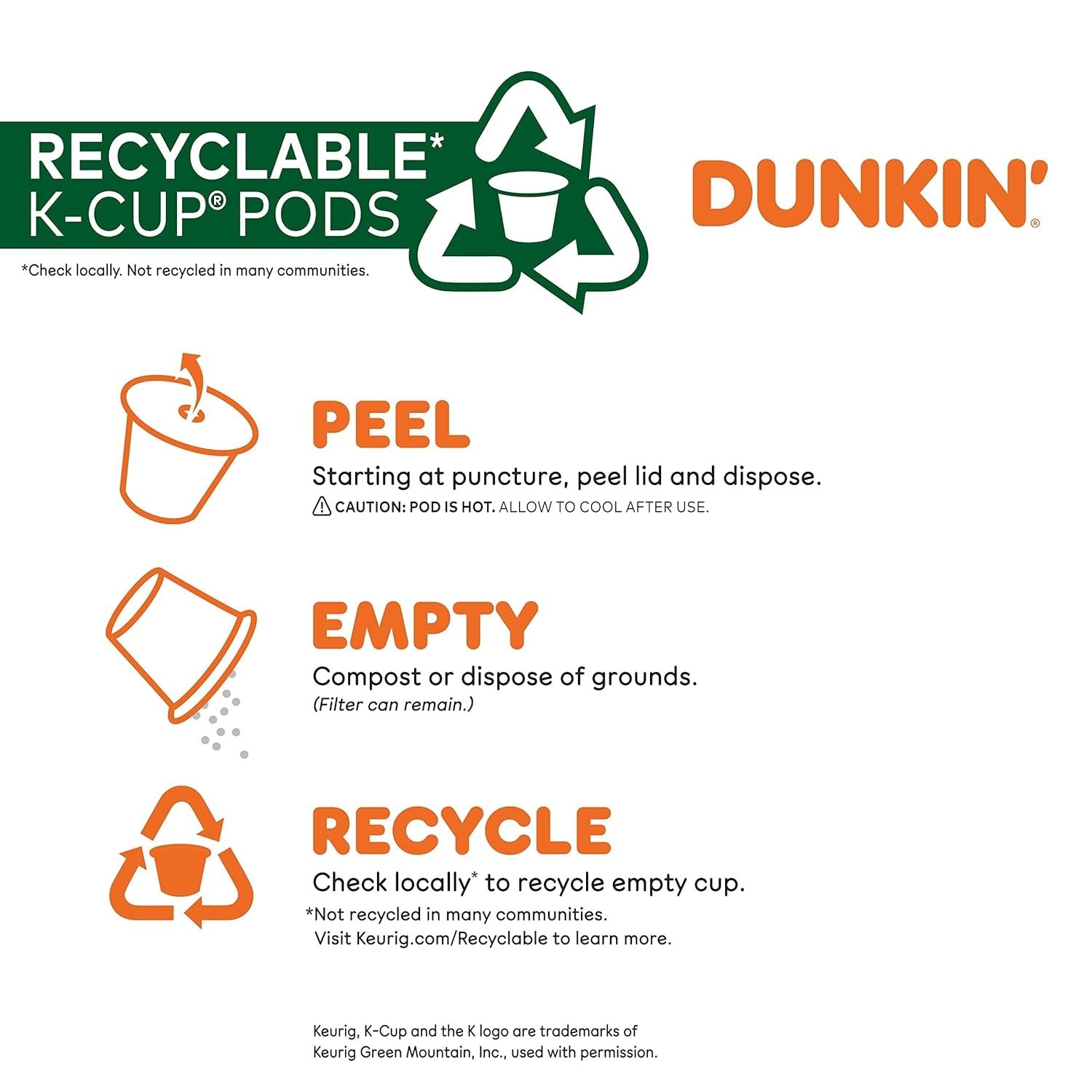 Dunkin’s Donut Original Blend Medium Roast K Cup Coffee Pods 88 Count